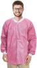 Disposable Shirts. Pack of 10 Pink Disposable Lab Jackets X-Large. 45 GSM SMS Hip Length Medical Scrubs with Knit Cuffs and Collar. 3 Pockets; Non-ste