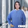 Disposable Lab Coat. Pack of 10 Blue Disposable Gowns Medium. 40 gsm SMS Surgical Gowns with Knit Wrists; Knit Collar; 3 Pockets. Non-Sterile Medical