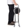 Hold 187.4 Lbs Folding 2-in-1 Folding Cane Seat ,Thickening Travel Seat and Cane, Four-Leg Folding Walking Stick, Stainless Steel Lightweight Folding