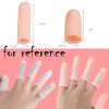 One Set Finger Cot Silica Gel Finger Protection Finger Brace Support Finger Gloves, White