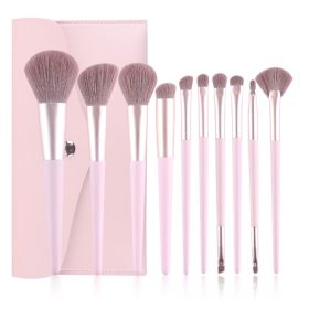 11Pcs Makeup Brushes Set (Option: Pink 10pcs set magnetic buckle)