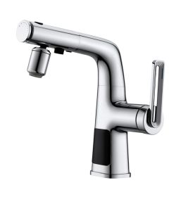 Household Digital Display Copper Spray Kettle Faucet Splash Lift Gun Gray (Option: Electroplating Color)