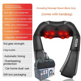 HeatThera™ - Hot Compress Back Massager (Option: R2BBlack grey-UK)