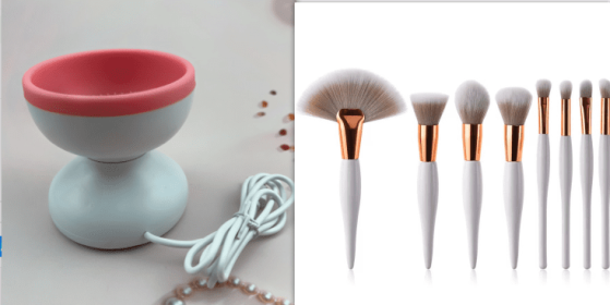 Portable USB Makeup Brush Cleaner Machine Electric Cosmetic Brush Cleaning Washing Tools Automatic Clean Makeup Brushes (Option: Suit1)