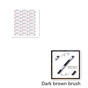 3 In 1 Eyebrow Cream Anti Brow Brush Set (Option: Dark brown plus brush plus bro)