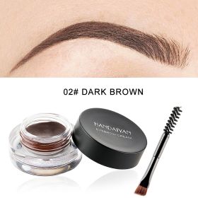 Waterproof And Not Easy To Fade Vignetting Color Eyebrow Dyeing Cream Set (Option: Black-Eyebrow dye 02Dark brown)