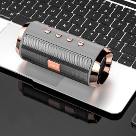 Portable Bluetooth Speakers 9D Surround Stereo Sound Bar IPX7 Waterproof Column Military Speaker Home Theater caixa de som (Color: Grey)