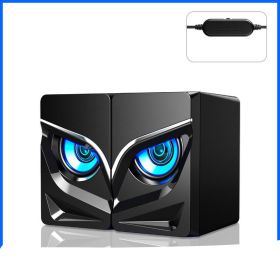 Desktop Computer Sound Bar Speakers with Compact Maneuverable Size Bluetooth Speaker (Option: Black-A-USB)