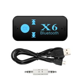 X6 Car Bluetooth Receiver Car Speaker Receiver TF Card Reader (Option: Black-USB)