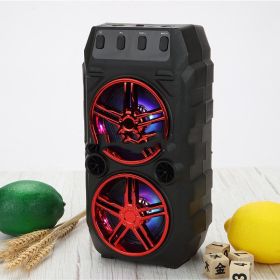 Wireless Bluetooth Speaker Dual Speakers Outdoor Portable Loud Speaker (Color: Red)