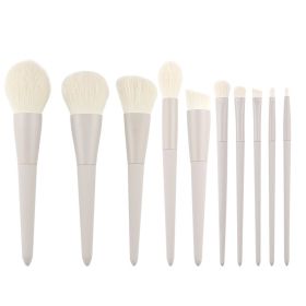 Portable Matte Gray Makeup Artist Professional Makeup Brush Suit (Option: 10 Pieces Of Matte Gray)