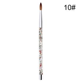 7 Sizes Nail Art Brush For Acrylic Powder Nylon Manicur (Option: White10)