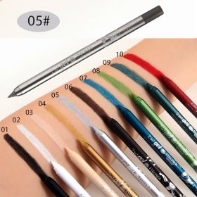 Long Lasting Eyeliner Pen Color Pigment Waterproof Gel Eyeliner Makeup (Color: Silver)