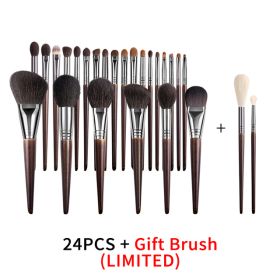 Natural Makeup Brushes Set Eyeshadow Make Up Brush Goat (Option: 24pcsn31n64w)