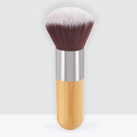 Women's Bamboo Handle Flat Makeup Brush (Option: Round Head Brush)