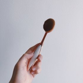 Rose Gold Toothbrush Type Makeup Brush Set (Option: Rose Gold-3 Style)