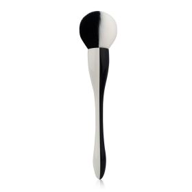 Small Waist Powder Brush Single Large Two-color Round Head (Option: Black and white)