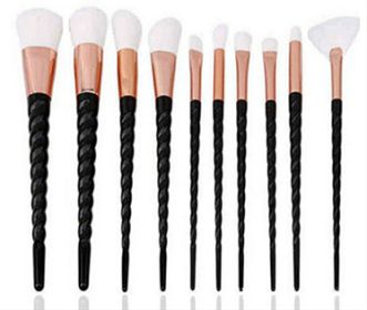 10PCS Makeup Brushes Kit Beauty Foundation Blending Blus (Option: 10black handle)