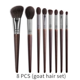 Natural Makeup Brushes Set Eyeshadow Make Up Brush Goat (Option: 8pcs457810111219)