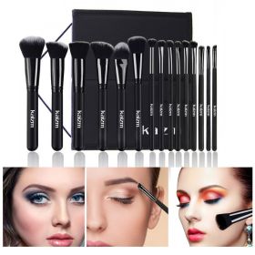 15 Makeup Brushes Set Black Cosmetic Brush Full Set (Option: 15 Pieces Set Black)