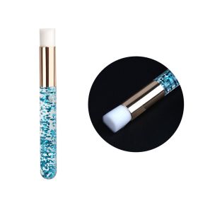 Mousse Cleaning Brush Sequin Model Eye Shadow Brush (Color: Blue)