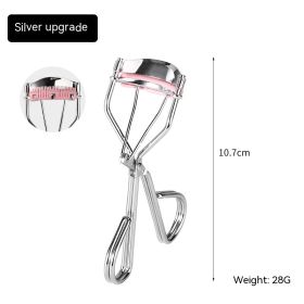 Natural Curling Eyelash Curler With Comb Girls Eyelash Beauty Auxiliary Tools Portable Wide Angle Eyelash Curler (Option: Silvery-Upgraded version)