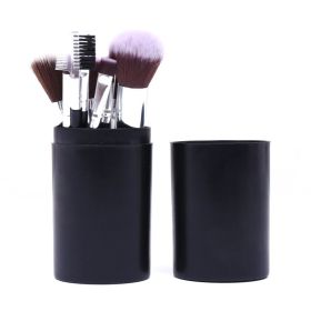 12 Pieces Of Cosmetic Brush Set, Cartridge Set, Cosmetic Tools (Color: Black)