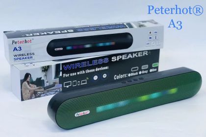 Bluetooth Speaker With Long LED Breathing Light (Option: Green-USB)