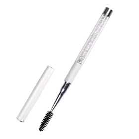 Spiral Eyelash Brush With Single Long Handle (Color: White)