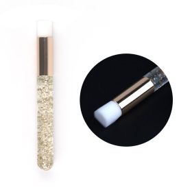 Mousse Cleaning Brush Sequin Model Eye Shadow Brush (Color: Gold)