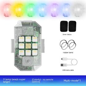 Waterproof Remote Control Motorcycle Flashing Lights UAV Outdoor Lighting Lamp (Option: Ste2)