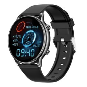 Bluetooth Calling Smart Watch Offline Payment Heart Rate Blood Pressure Monitoring (Option: Black Glue)