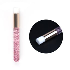 Mousse Cleaning Brush Sequin Model Eye Shadow Brush (Color: Pink)