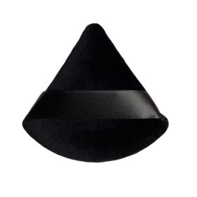 Short Velvet Finishing Powder Puff (Color: Black)