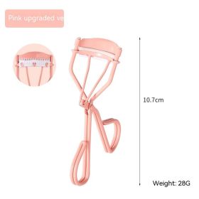 Natural Curling Eyelash Curler With Comb Girls Eyelash Beauty Auxiliary Tools Portable Wide Angle Eyelash Curler (Option: Pink-Upgraded version)