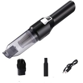 Handheld Wireless High-power Vacuum Cleaner For Household Vehicles (Option: Black 8000PA-USB)