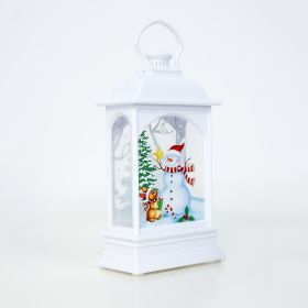 Christmas Decorations Portable Christmas Light Painted Transparent Ornaments (Option: D White Snowman)