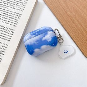 New Blue Sky And White Clouds Cute Suitable For Two Or Three Generations Earphone Case (Option: Plus Pendant-Airpods1or2 Generation)