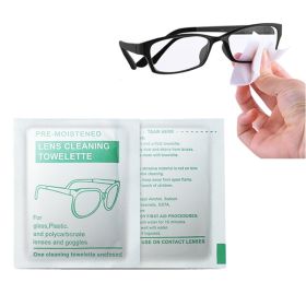 100pcs Quick-drying wipes for glasses (Color: White)