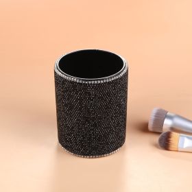 Diamond Encrusted Makeup Brush Soft Bristle Makeup Tool (Option: Round storage bucket)