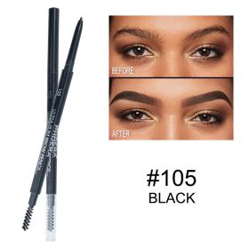 PHOERA New 5 Color Thin Eyebrow Pencil (Option: 105Black)