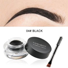 Waterproof And Not Easy To Fade Vignetting Color Eyebrow Dyeing Cream Set (Option: Black-Eyebrow dye 04Black)