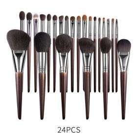 Natural Makeup Brushes Set Eyeshadow Make Up Brush Goat (Option: 24pcs)