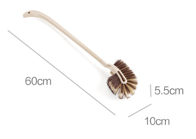 Imitation Wood Long Handle Toilet Brush (Color: Brown)