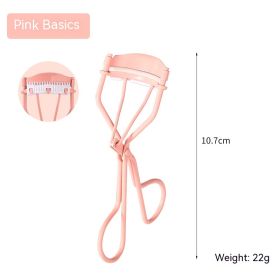 Natural Curling Eyelash Curler With Comb Girls Eyelash Beauty Auxiliary Tools Portable Wide Angle Eyelash Curler (Option: Pink-Basic payment)