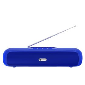 Desktop Wireless Long Strip Radio Subwoofer (Color: Blue)