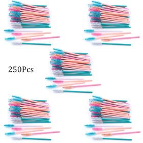 Disposable Eyelash Brush With Crystal Rod (Option: Mixed color-250PCS)