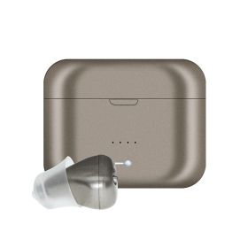 Rechargeable Portable Digital Sound Amplifier For The Elderly (Option: Pearl grey-Left ear-USB)