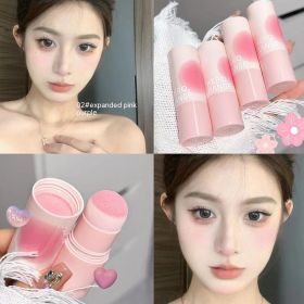 Vigorous Bang Blush Stick Brightening Color Rendering Natural Long Lasting Delicate (Option: 02 Bang Pink Purple)