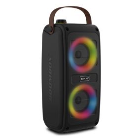 Portable Bluetooth Speaker Color Light Speaker (Color: Black)